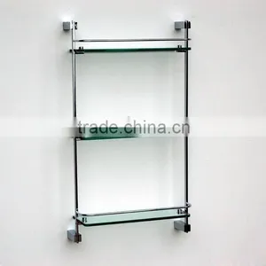 Triple Tier Bathroom Glass Shelf thumbnail-1