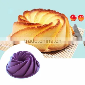 Big Swirl Shape Silicone Butter Cake Mould Kitchen Baking Tools thumbnail-1