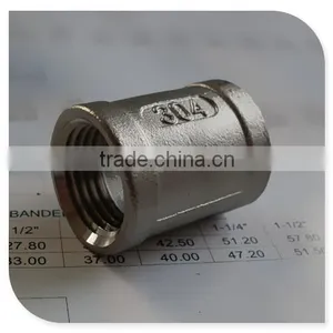 New 316 Stainless Steel 3/4" Socket Coupling Pipe Fittings, 150 Psi thumbnail-1