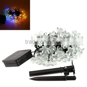 New Arrival 6 Colors 50 LED Solar Christmas String Light Outdoor Fairy Flower Blossom Decoration Mas Wedding Party Garden Light thumbnail-6