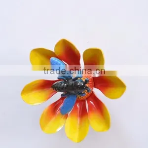 3.5 Inch Dragonfly and Butterfly on Lotus Plastic Flowers Fridge Magnet thumbnail-5