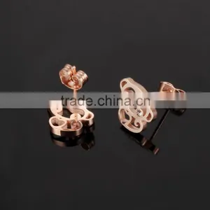 2016 Chinese New Year 316L Stainless Steel Rose Gold Plated Lucky Monkey Earring for Women thumbnail-3