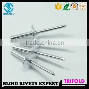 HIGH QUALITY FACTORY LARGE FLANGE HEAD TRIBULB BLIND RIVETS FOR GLASS CURTAIN WALL thumbnail-1