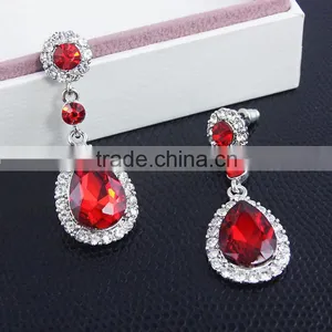 Luxe Drip Shape Earrings,Rhinestone Earring For Lady Decoration Quality Choice thumbnail-3