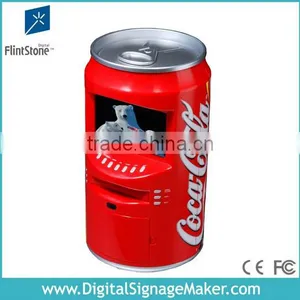FlintStone 7 Inch Floor Standing Canned Digital Player, Canned Advertising Display Screen, Bottle Type Digital ad Display thumbnail-2