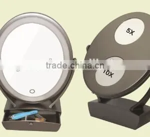 Touch Screen Lighted Dressing Table Mirror With 5x and 10x Magnifying Mirror Supplier's Choice thumbnail-6