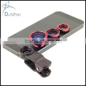 New Wholesale 3 in 1 Fisheye Fish Eye +Wide Angle +macro Camera Cell Phone Lens thumbnail-4