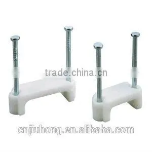Owe Factory Produce Double Nail Flat Cable Clips thumbnail-2