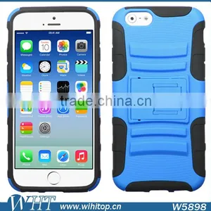 Rubberized Combo Heavy Duty Armor Case for IPhone 6 Plus 5.5 Inches, With Stand Function thumbnail-4