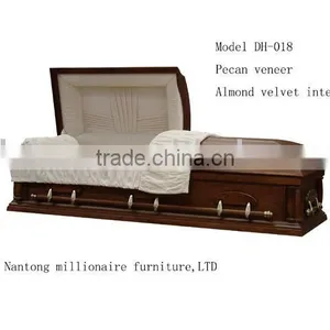 Pecan Veneer Casket Bier Nantong Millionaire thumbnail-1