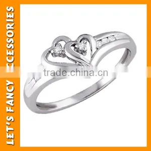 925 Sterling Silver Couple Ring PGRG0038 thumbnail-2