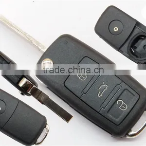 VW Key Blank With 3 Buttons Flip Car Key Shell (can't be Departed) thumbnail-1