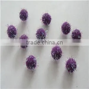 Hot Sale Decoration Craft Glitter Pom Poms thumbnail-1