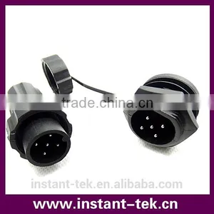 INST Plug and Socked IP68 5pin Wire Copper Crimp Connector 22mm M22 Ethernet Connector Quality Choice thumbnail-1