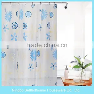 OEM Colorful Printing Curtains, PEVA Flower Design Shower Curtains thumbnail-1