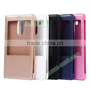 2016 New Products Leather Flip Case for Huawei Mate 8, Phone Cover Case With Call Display ID thumbnail-5