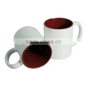 11OZ White Blank Ceramic Mug With Inner Color for Holiday Gift thumbnail-2