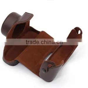 Factory High Quality Brown Stylish PU Leather Camera Bag in Dongguan thumbnail-5