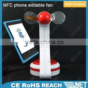 2016 New Arrival New Invention Electrical Flashing NFC Phone Custom Message Fan thumbnail-2