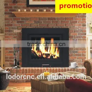 YN-020 Distressed Wood Fireplace / Cast Iron Fireplace Front thumbnail-1