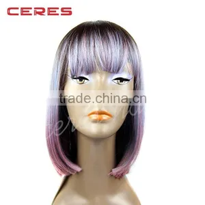 New Arrival Omber Pink Synthetic Hair Wig Bob Wig for Black Women thumbnail-1