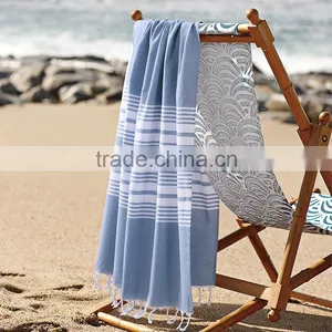 Dark Blue Beachtowel Fouta Beach Towel Striped Beach Towel thumbnail-1