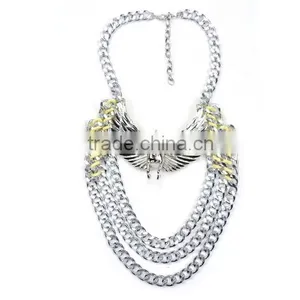 New Design Lady Bib Statement Noble Exaggerated Chain Pegasus Luxury Necklace thumbnail-3