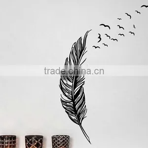 Wall Sticker Vinyl Birds Flying Feather Bedroom Home Decal Mural Art Decor thumbnail-3