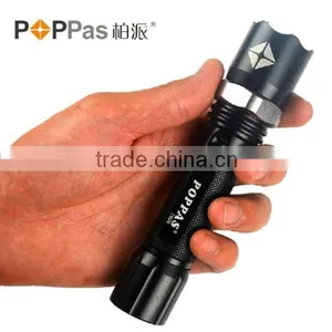 POPPAS T824 Hot Sales Police Zoom Led Flashlight Rechargeable Ipx5 Waterproof Flashlight Torch thumbnail-1