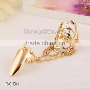 2015 Hot French Silver Diamond Hollow Cuff Latest Design Ladies Rings thumbnail-3