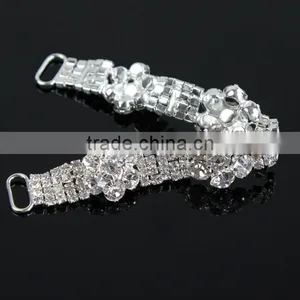 Fashion Women Bikini Connector Crystal Rhinestone Sliver Tone Belt Buckle Sewing Craft DIY thumbnail-2