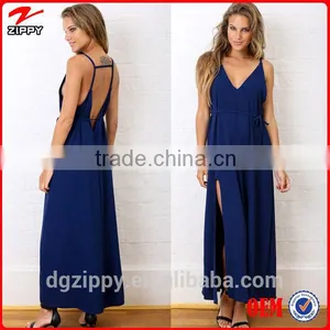 Latest Dress Designs Deep v Neck New Women Arbic Long Maxi Dress thumbnail-1