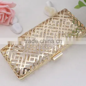 2016 Indian Flat Closure Frame Clutch Bag Metal Frame thumbnail-2