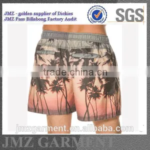 JMZ Custom OEM Wholesale Boardshorts Swimwears With Sublimation Palm Tree Printing Own Design Low Moq China thumbnail-2