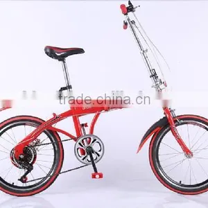 16-inch Folding Bike High-carbon Steel Bike Woman V Brake Student Bike thumbnail-3