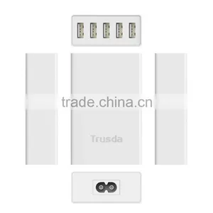 Anti-Fire Rapid Charge Safe Portable 5 Ports USB Extension Socket Wall Charger With 5V 12A Max 60W thumbnail-1