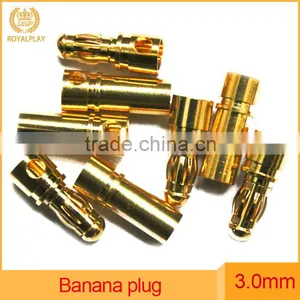 2.0mm 3.0mm 4.0mm Gold Plated Male Female Banana Plug Bullet Connector Replacement thumbnail-1