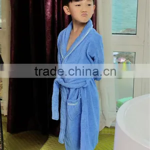 Promotional 100 Cotton Good Quality Kids Bathrobe With Light Lace thumbnail-1