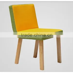 Yellow Fabric Upholster Wood Leg Chair Store Furniture thumbnail-1