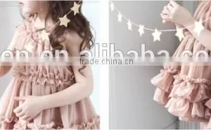 Cute HandMade Baby Girl Dress Soft Chiffon Hand Made Baby Girl Dress thumbnail-3