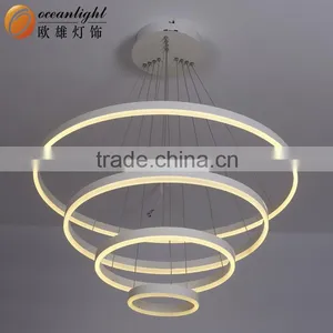 Pendant Chandelier Modern Acrylic Painted Light Four Circles Pendant Lamp OXD9972-4DW thumbnail-1