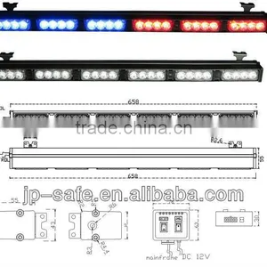 Led Warning Stick, White ,amber, Red and Blue Car Emergency Traffic Advisor Flash Led Light Bar LTDG9111-6 thumbnail-2