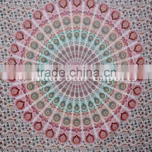 Indian Mandala Hippie Bohemian Wall Decoraiton Cotton Ethnic Wall Hangings Tapestry thumbnail-2