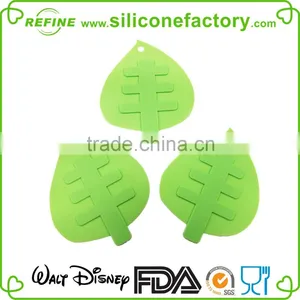 Novelty Creative Food Safety Leaf Shaped Silicone Hot Pot Cooling Coaster thumbnail-1