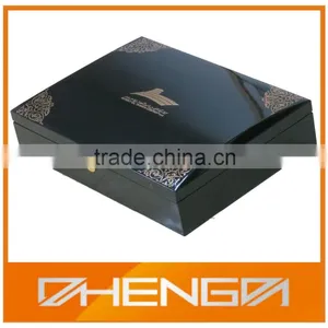 High Quality Factory Customized Made MDF Wooden Gift Box Black Glossy Finish thumbnail-5