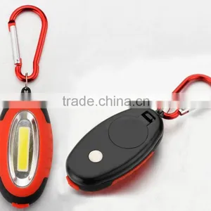 Hot Sales Promotion Egg Shape High Power COB LED Keychain Light Cheaper Gift Carabiner Bag Reflector Flashlight Rubber Coating thumbnail-5