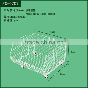 Modern Design of Factory Direct Sale Metal Hanging Storage Baskets,metal Hanging Baskets Widely Used in Supermarket thumbnail-1