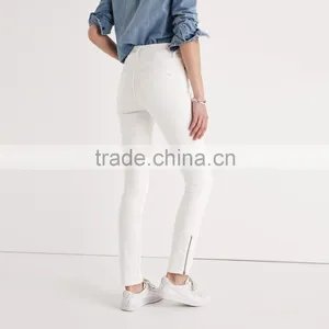 Special Latest Design Jeans Pants for Girl White Color thumbnail-3