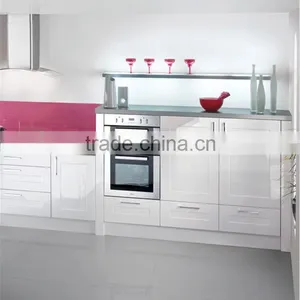 High Gloss Lacquer Pink Kitchen Cabinet thumbnail-2