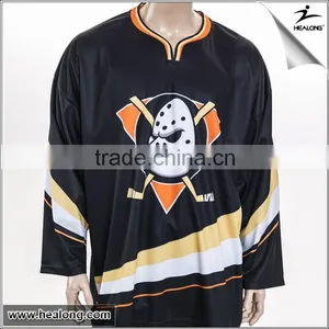 100%polyester Comfortable Italian Printed Free Design Youth Ice Hockey Jersey thumbnail-1